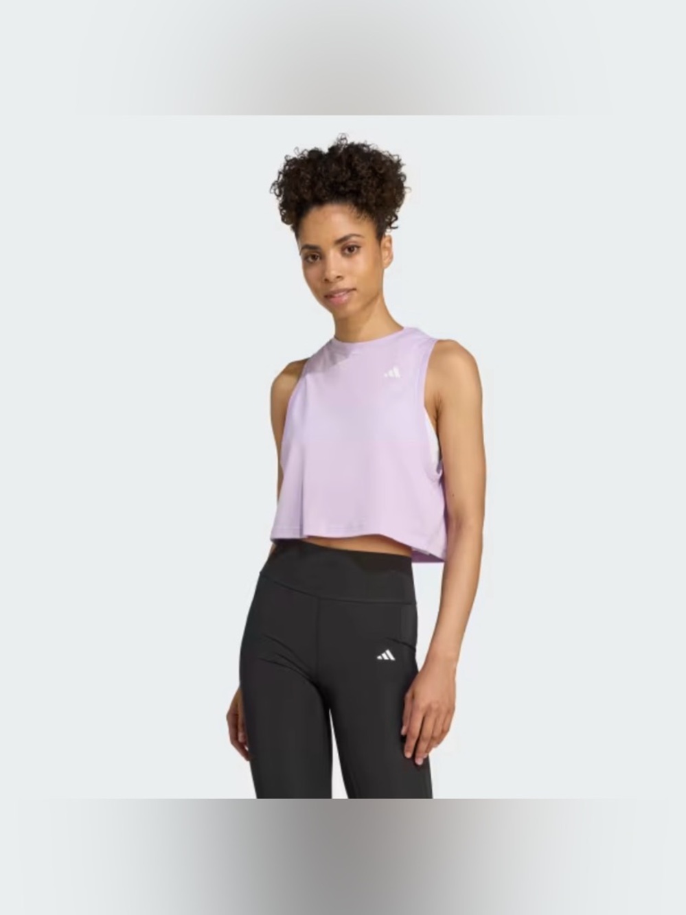 adidas Lavender Cropped Tank Top